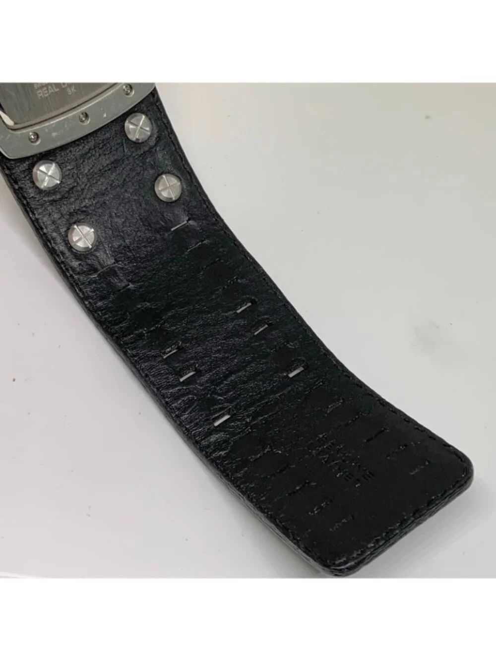 Nixon Royalty The Duke Watch 38mm real Diamond Swiss parts Leather Band running